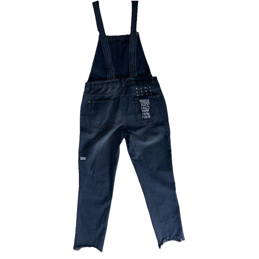 Ksubi Close Call Overalls Jumpsuit Denim Black Size 27